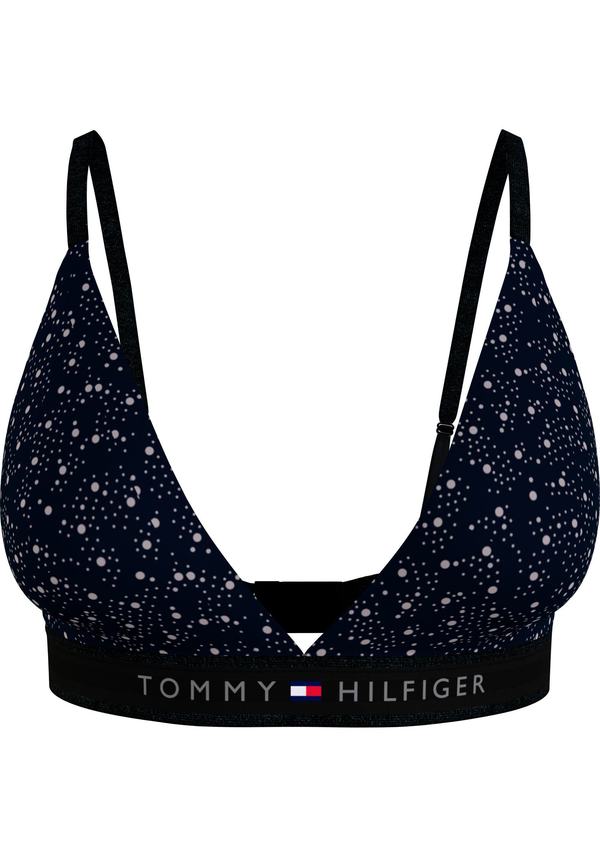 Tommy Hilfiger Underwear Triangel-BH UNLINED TRIANGLE PRINT mit modischem Logobund und Labelflag