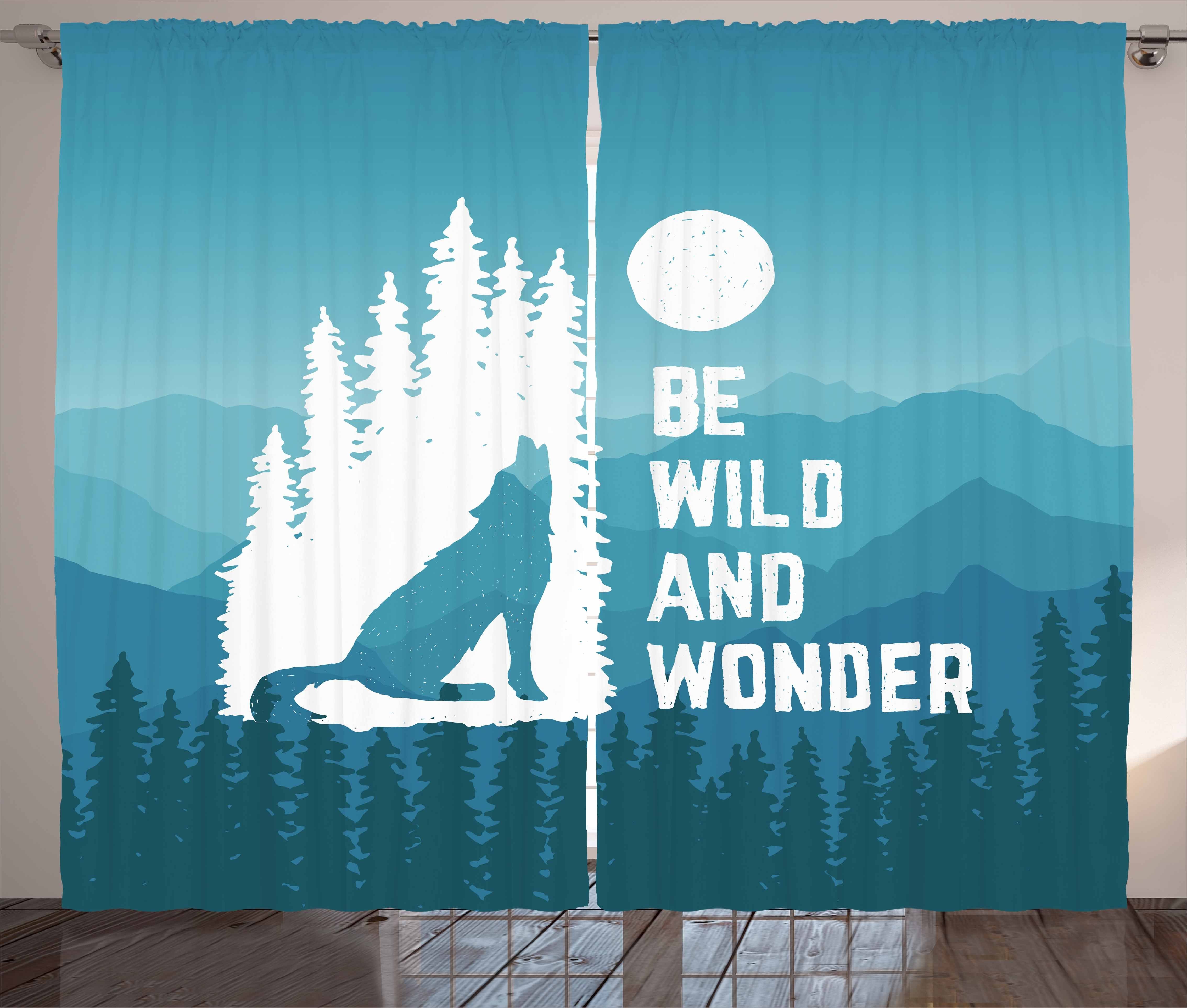 Be Wild Haken, und Abakuhaus, Schlaufen Kräuselband Vorhang Gardine und Schlafzimmer mit Wonder Abenteuer