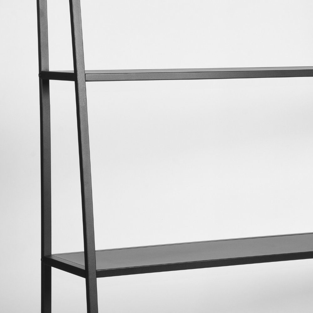 aus Möbel 1850x1250x350mm, Regal Wandregal Schwarz in RINGO-Living Metall Elenor