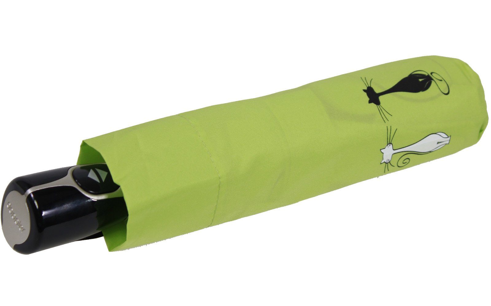 doppler® Taschenregenschirm Damen Auf-Zu Magic Fiber - Cats Best Friends, für Katzen-Liebhaber - elegant, stabil und praktisch – Bild 4 von 4