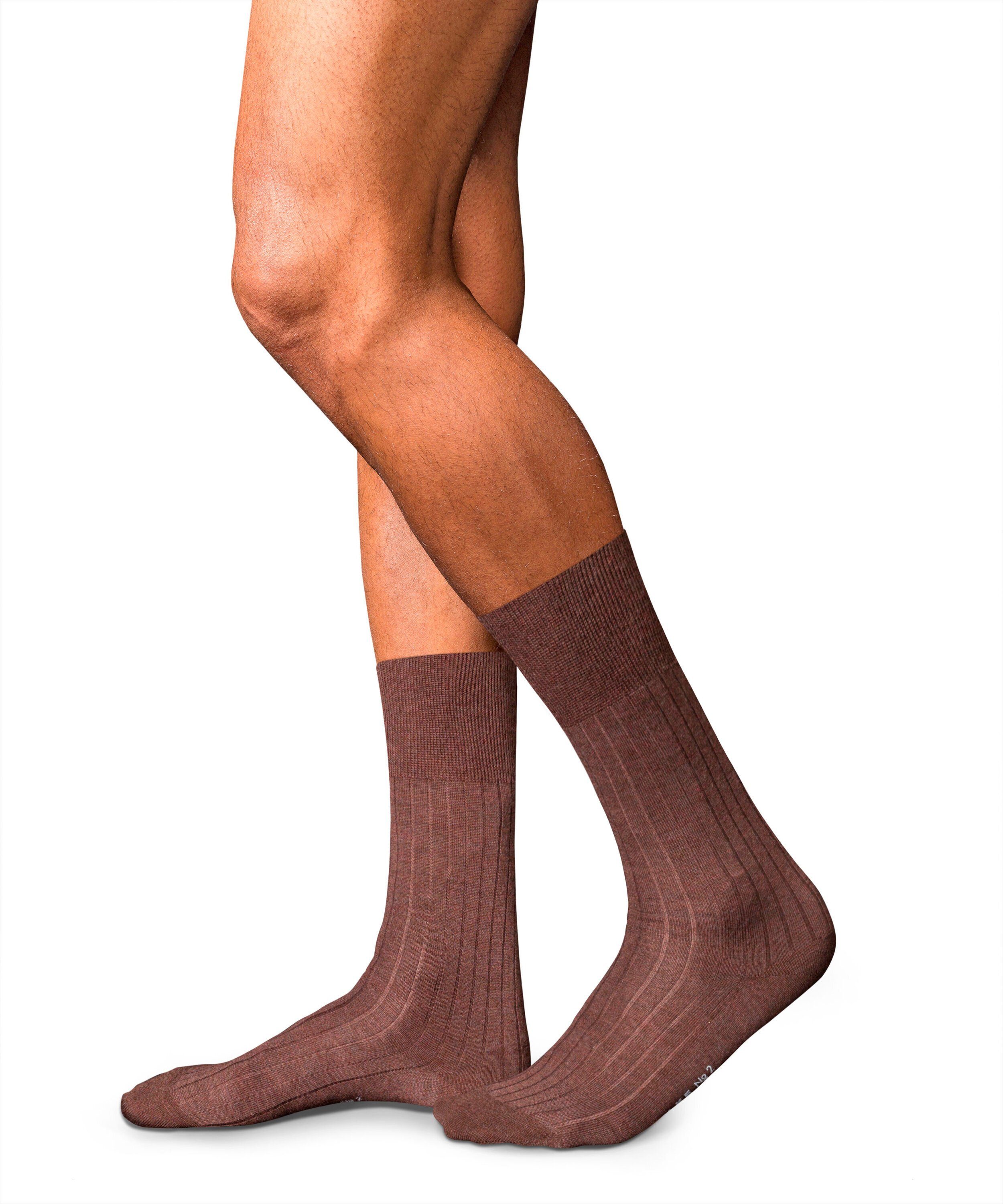 teak No. 2 FALKE melange (1-Paar) Finest Socken Cashmere (5456)