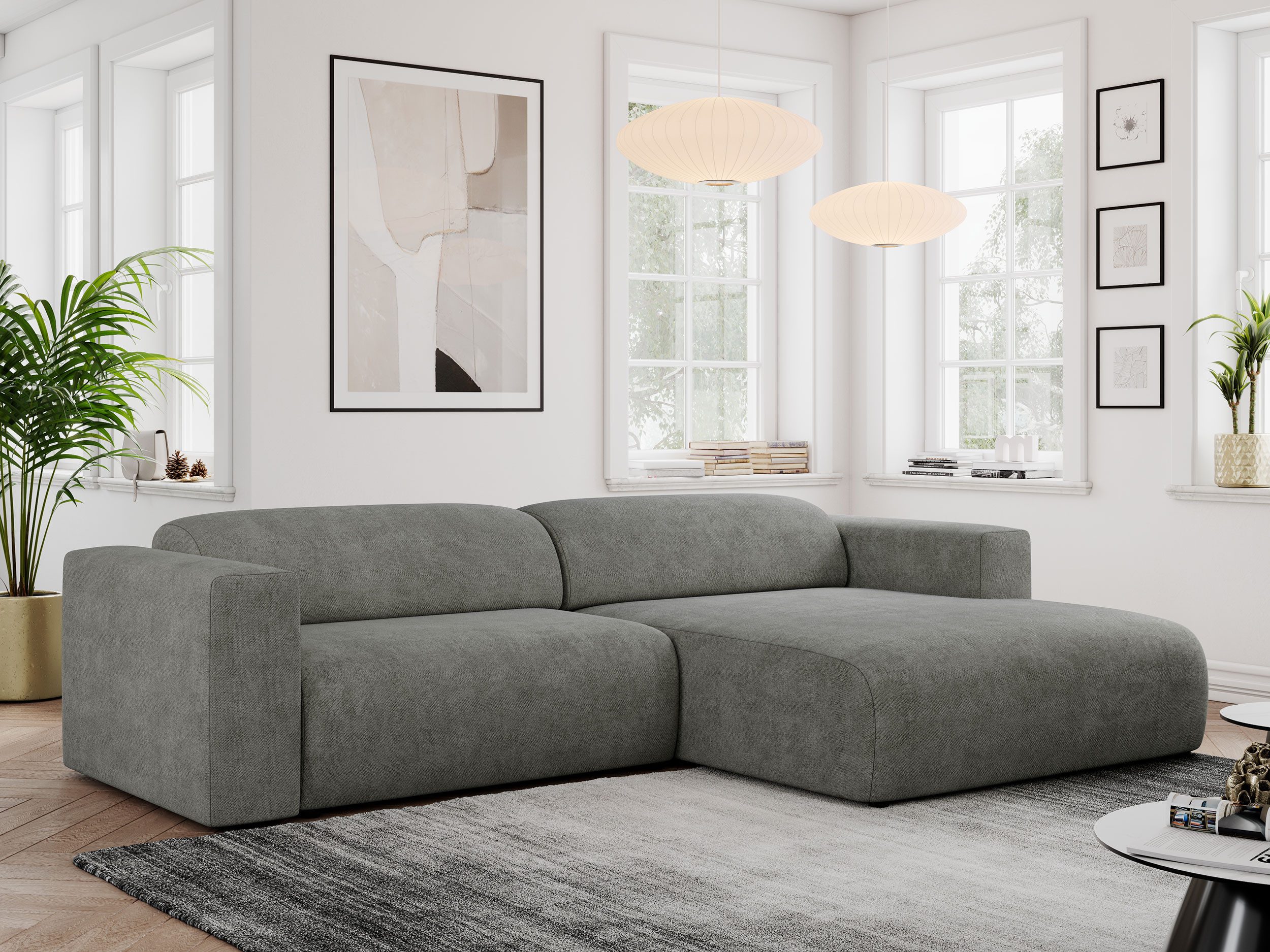 MKS MÖBEL Ecksofa PASADENA, Set, Wellenfedern, günstig online kaufen