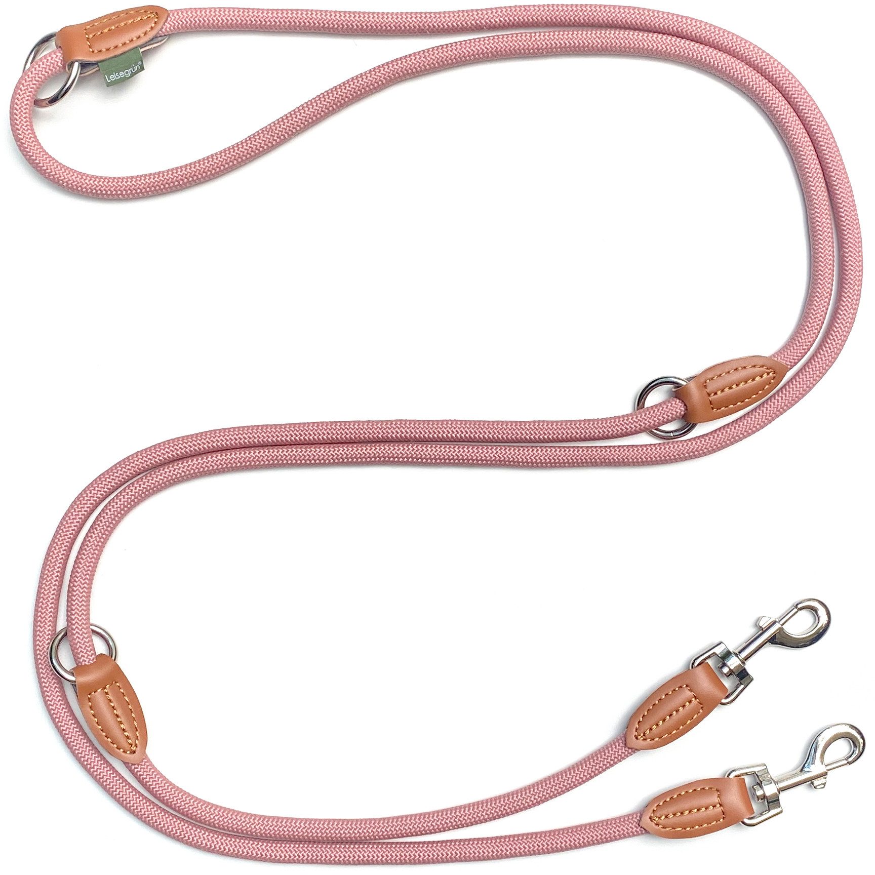 Leisegrün Hundeleine Hundeleine große Hunde Führleine 3m verstellbar mit 2 Karabiner, Nylon