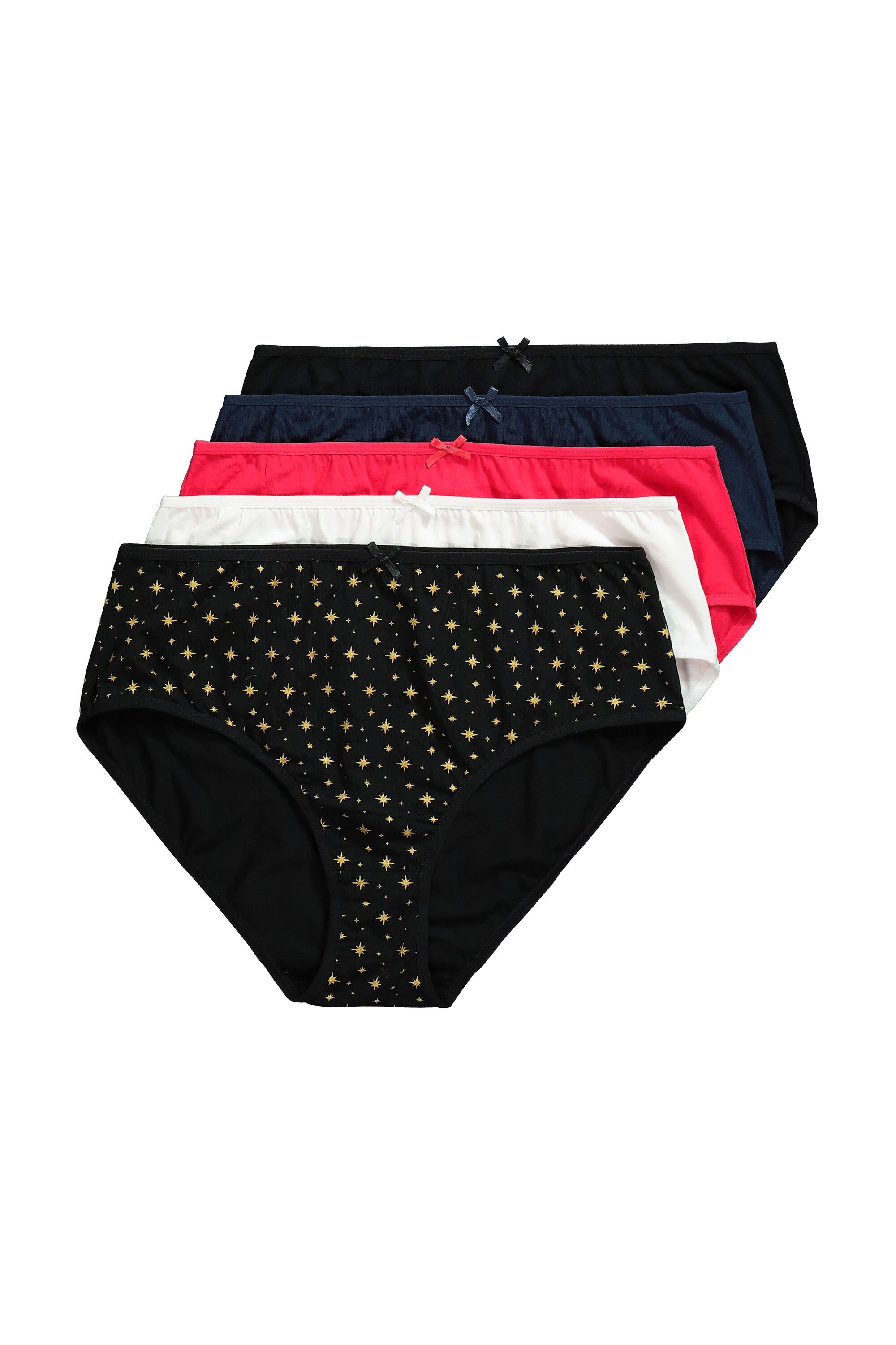 Slip Midislips 5er-Pack Sterne/einfarbig