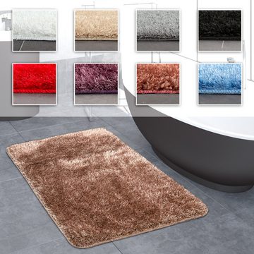 Badematte Badezimmer Teppich Hochflor Versch. Größen u. Farben Paco Home, Höhe 2.9 mm, Polyester, Läufer