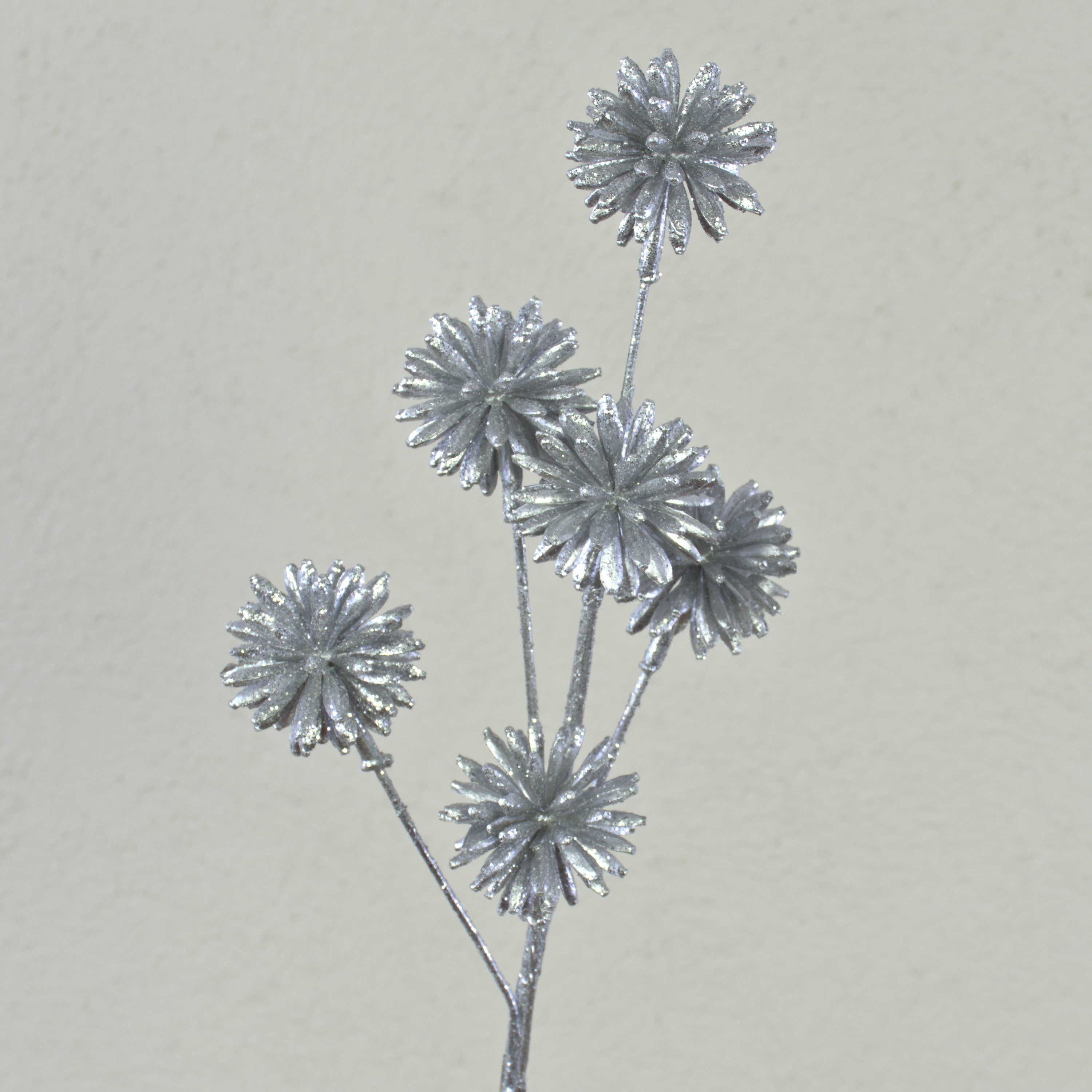 Kunstblume Kunst Kornblume BIRNA, Glitzer, Silber, 55cm, Ø5cm Kornblume, artplants, Höhe 55.0 cm