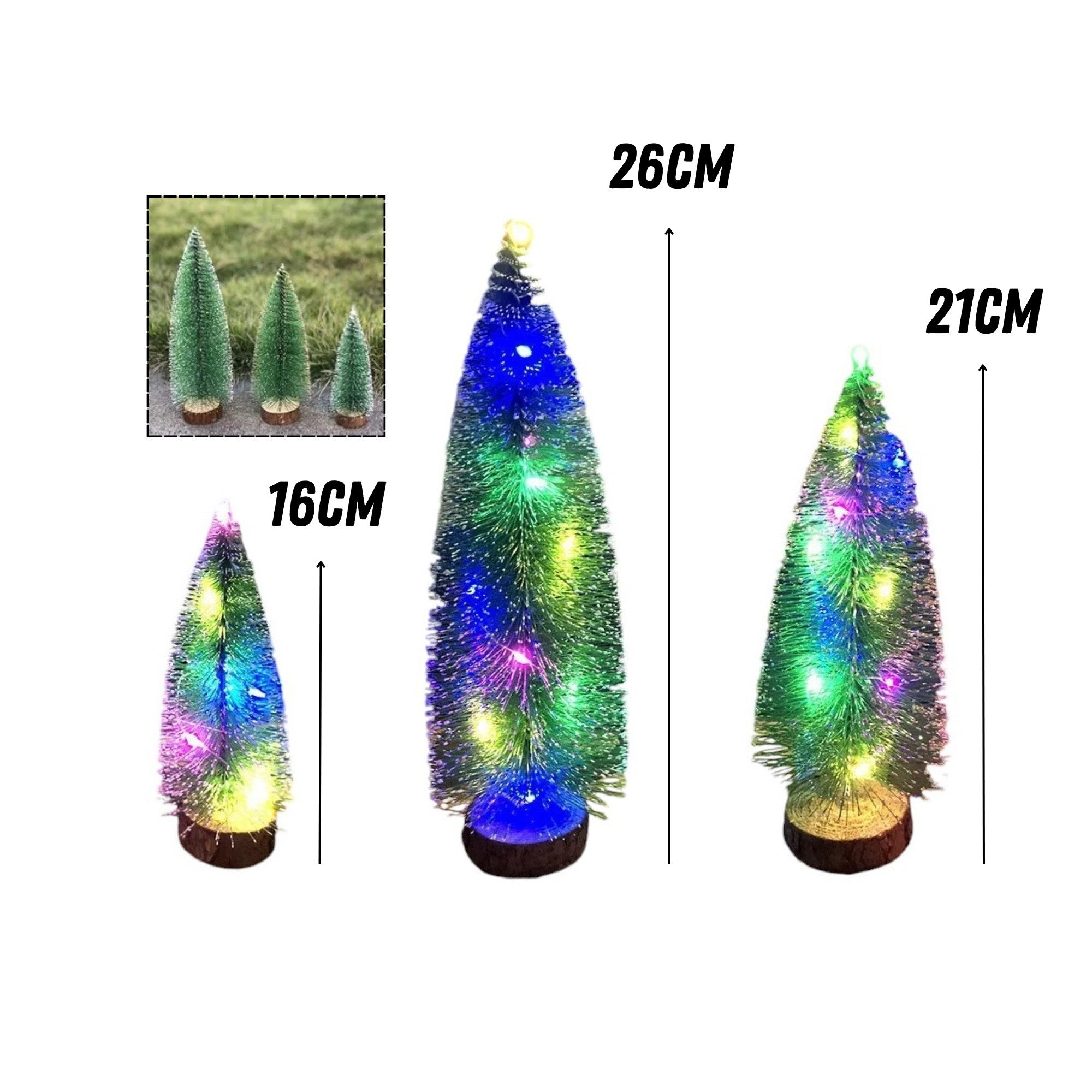 Zoelibat Künstlicher Weihnachtsbaum Künstlicher süßer Weihnachtsbaum mit bunten RGB LED verschieden Leucht, Künstlicher Drahtbaum