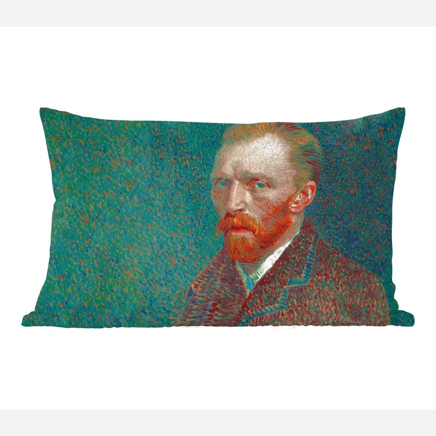 MuchoWow Dekokissen Kunst - Van Gogh - Alte Meister - Selbstporträt, Wohzimmer Dekoration, Zierkissen, Dekokissen mit Füllung, Schlafzimmer