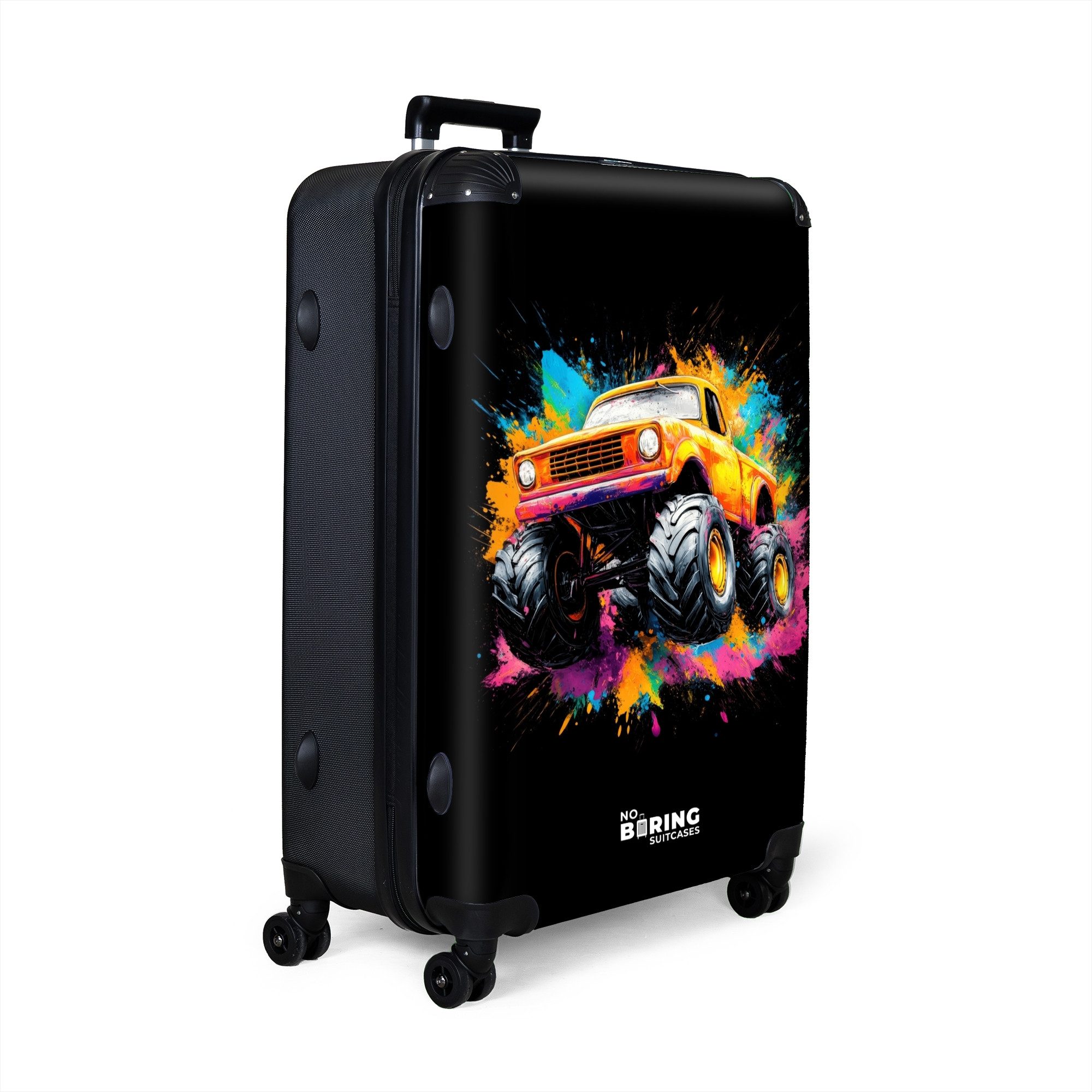 NoBoringSuitcases.com© Hartschalen-Trolley Monstertruck mit buntem Graffiti günstig online kaufen