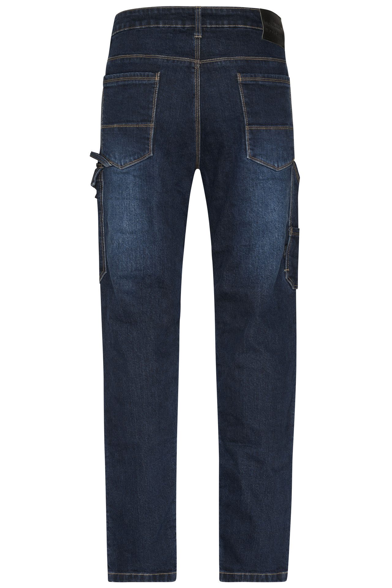 James & Nicholson Arbeitshose Robuste Herren Arbeitshose aus Stretch-Denim-Jeans JN875 Reißfeste Dreifachnaht
