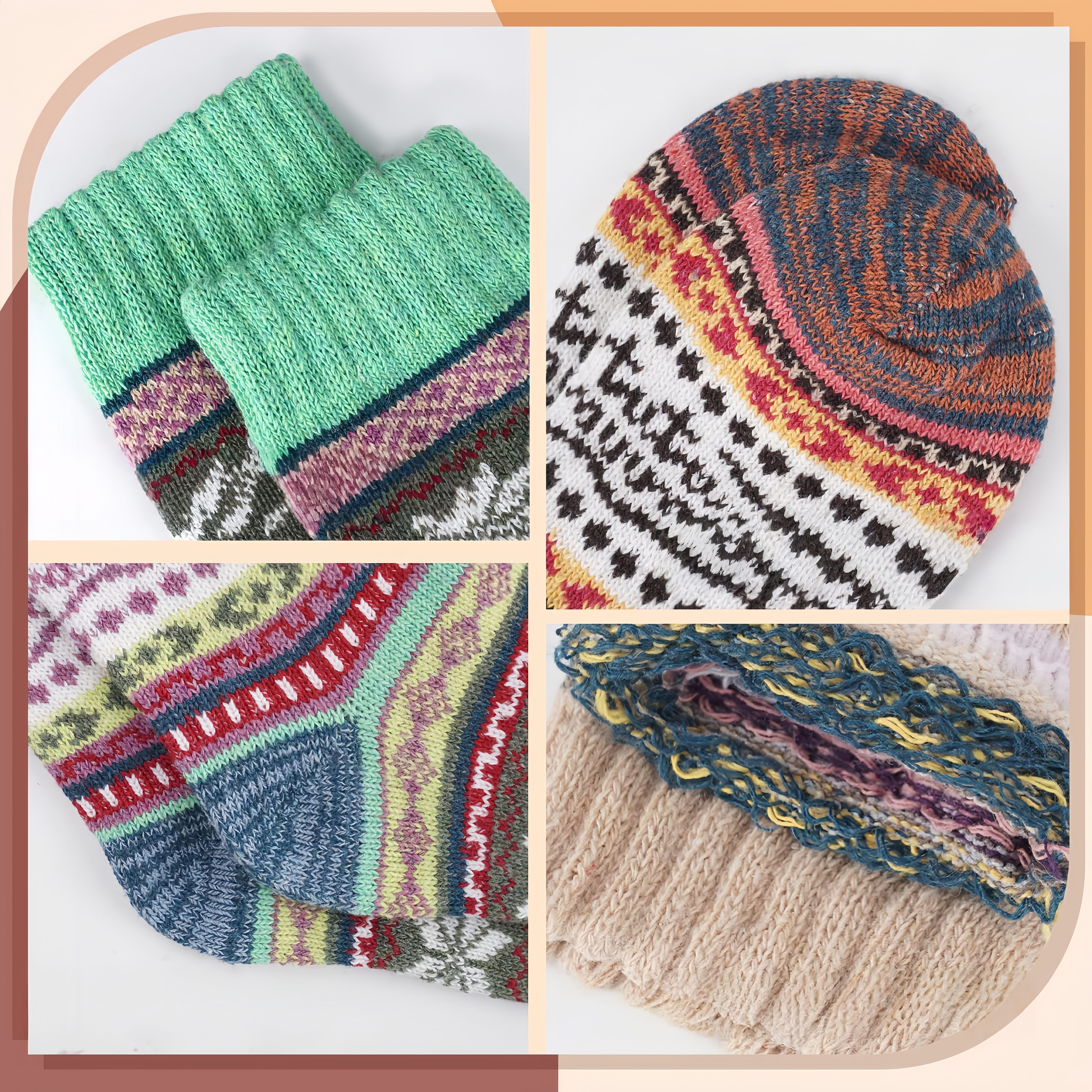 FOUORTUNATE-BEE Thermosocken Warme Weihnachts-Geschenksocken für Damen (5-P günstig online kaufen