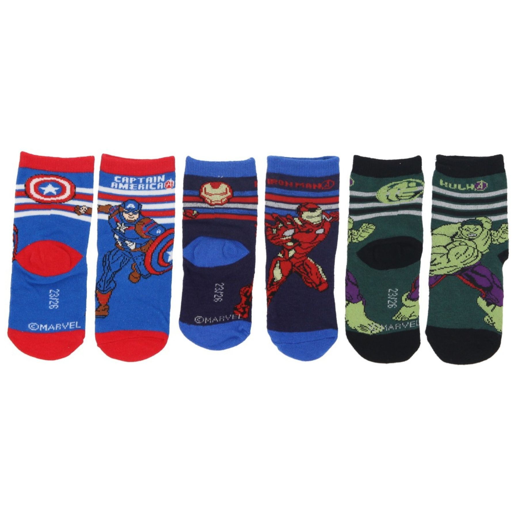 Marvel Jungen Socken 3er Pack – Weiße Sportsocken Mit Superhelden-Design