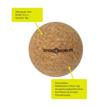 Sporttrend 24 Massageball Faszienball Cork 6,5cm, Bindegewebe