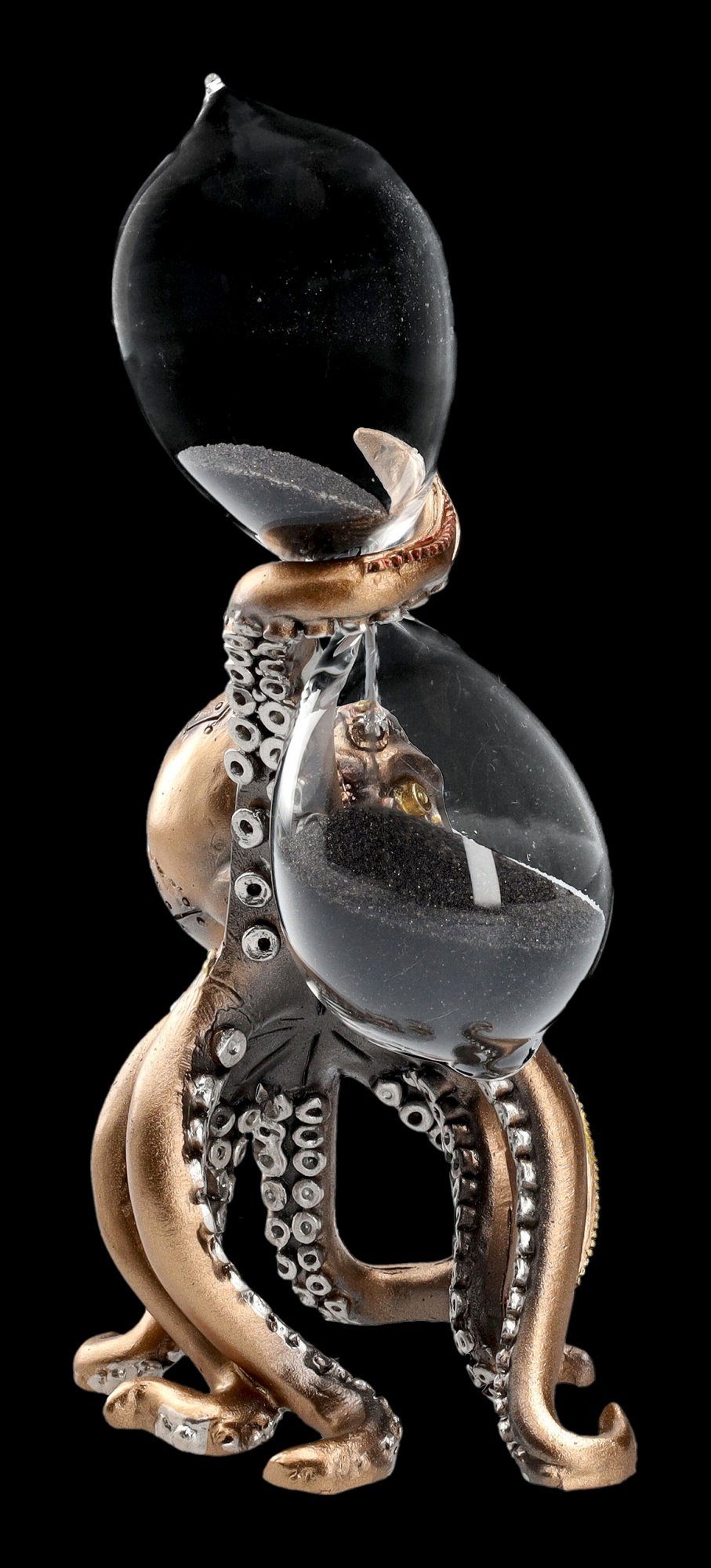 Figuren Shop GmbH Sanduhr Sanduhr Steampunk Krake - Tentacled Time Keeper - Fantasy Dekoration
