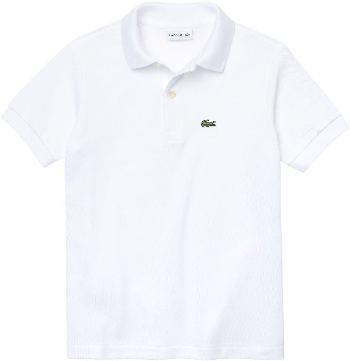 aufgesticktem MiniMe,Junior, Poloshirt mit Kids Kinder weiß Junior Lacoste Kids Polo Kroko