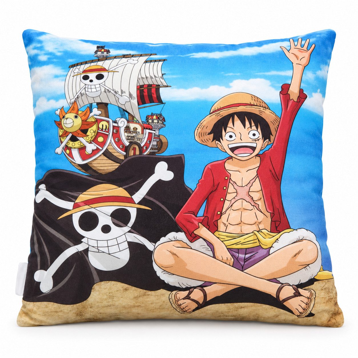 One Piece Dekokissen Anime One Piece Ruffy Kissen Dekokissen Cushion 40x40 cm, Baumwolle