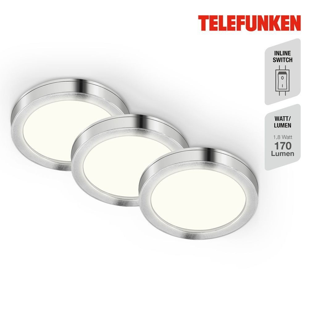 Telefunken LED Unterbauleuchte 205009TF, LED fest integriert, 3000K - Warmweiß