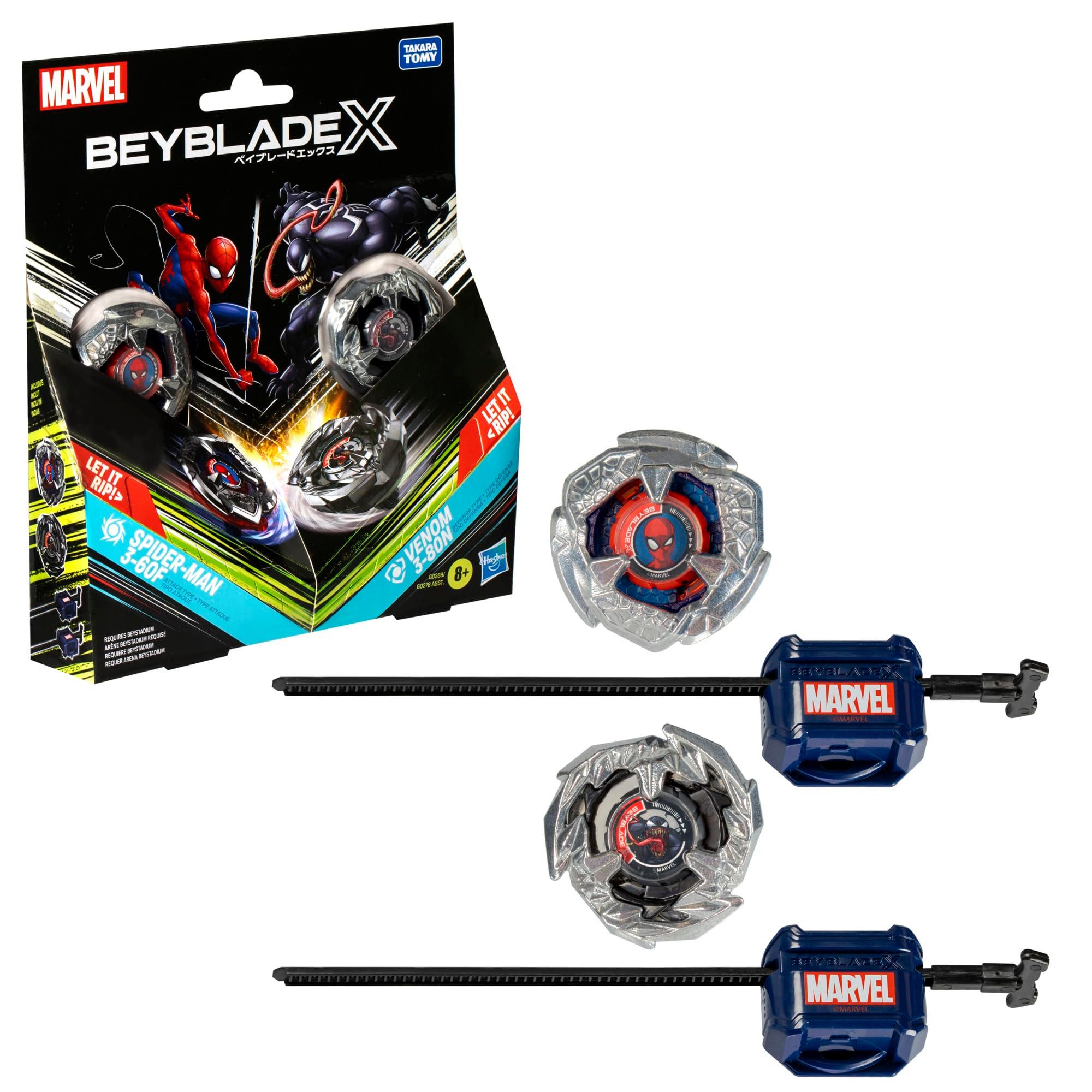 Beyblade Kreisel X Marvel Collab Spider-Man 3-60F vs. Venom 3-80N