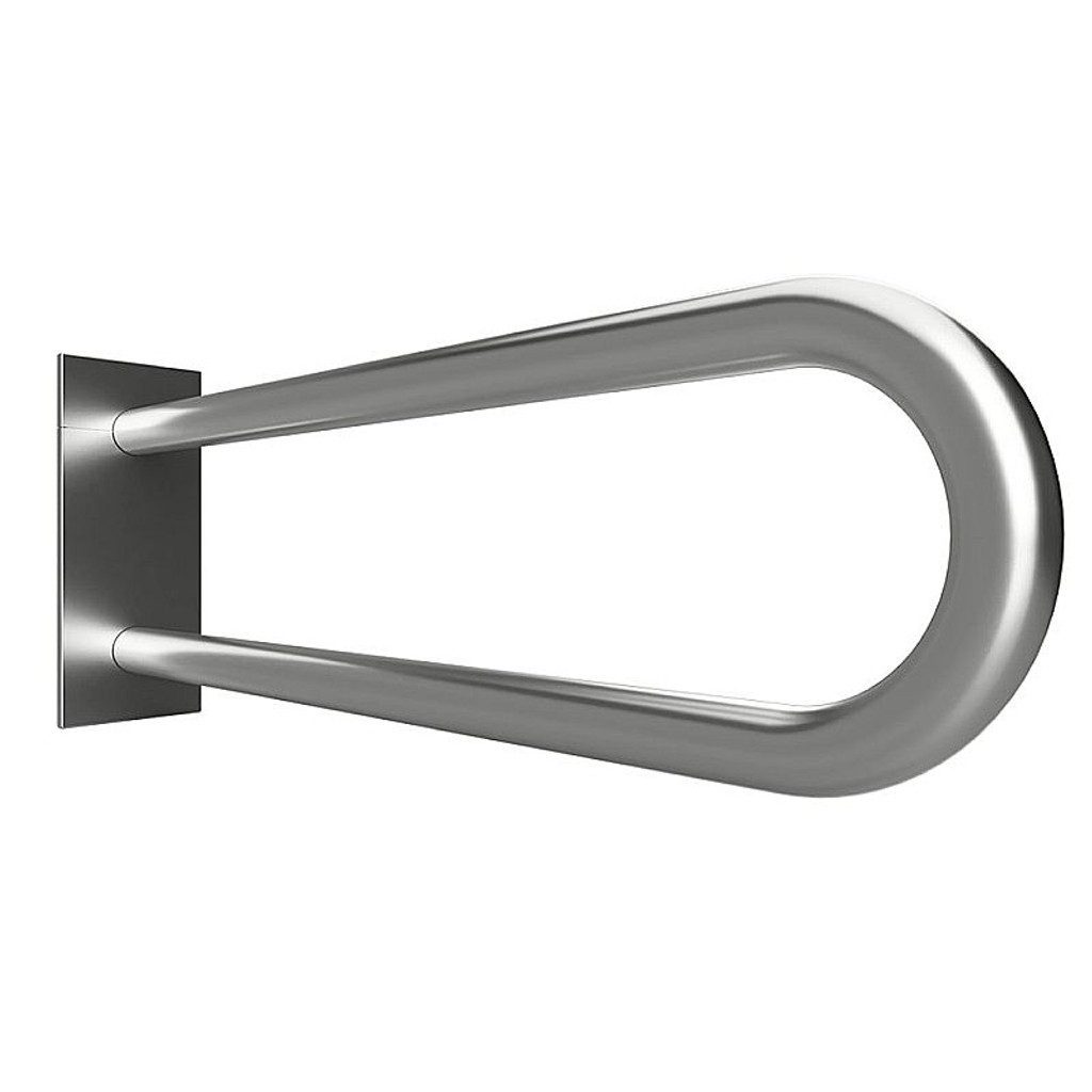 BRILLANTBAD® Stützklappgriff BELP Stützgriff U-Form Edelstahl gebürstet für Bad & WC >> Bohren