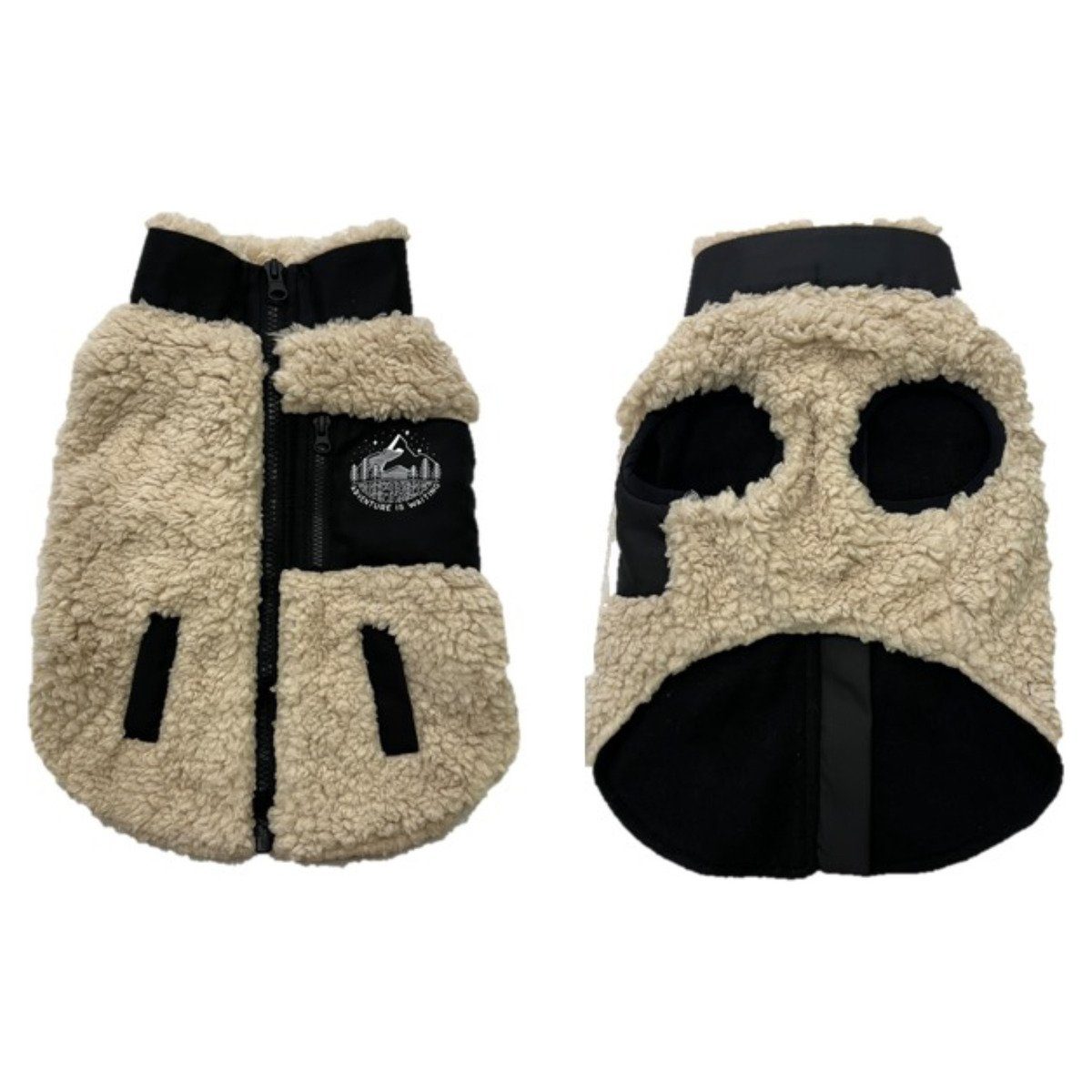 DUVO+ Hundemantel Hundemantel Schafswolle schwarz/weiß