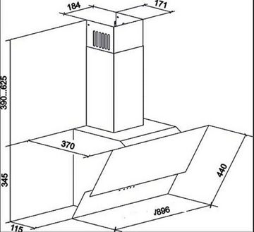 GURARI Induktions-Standherd E 913 BL+GCH 268 BL 9 Prime, mit 1-fach-Teleskopauszug, Range Cooker 90 cm/ 121L+Dunstabzugshaube 90cm