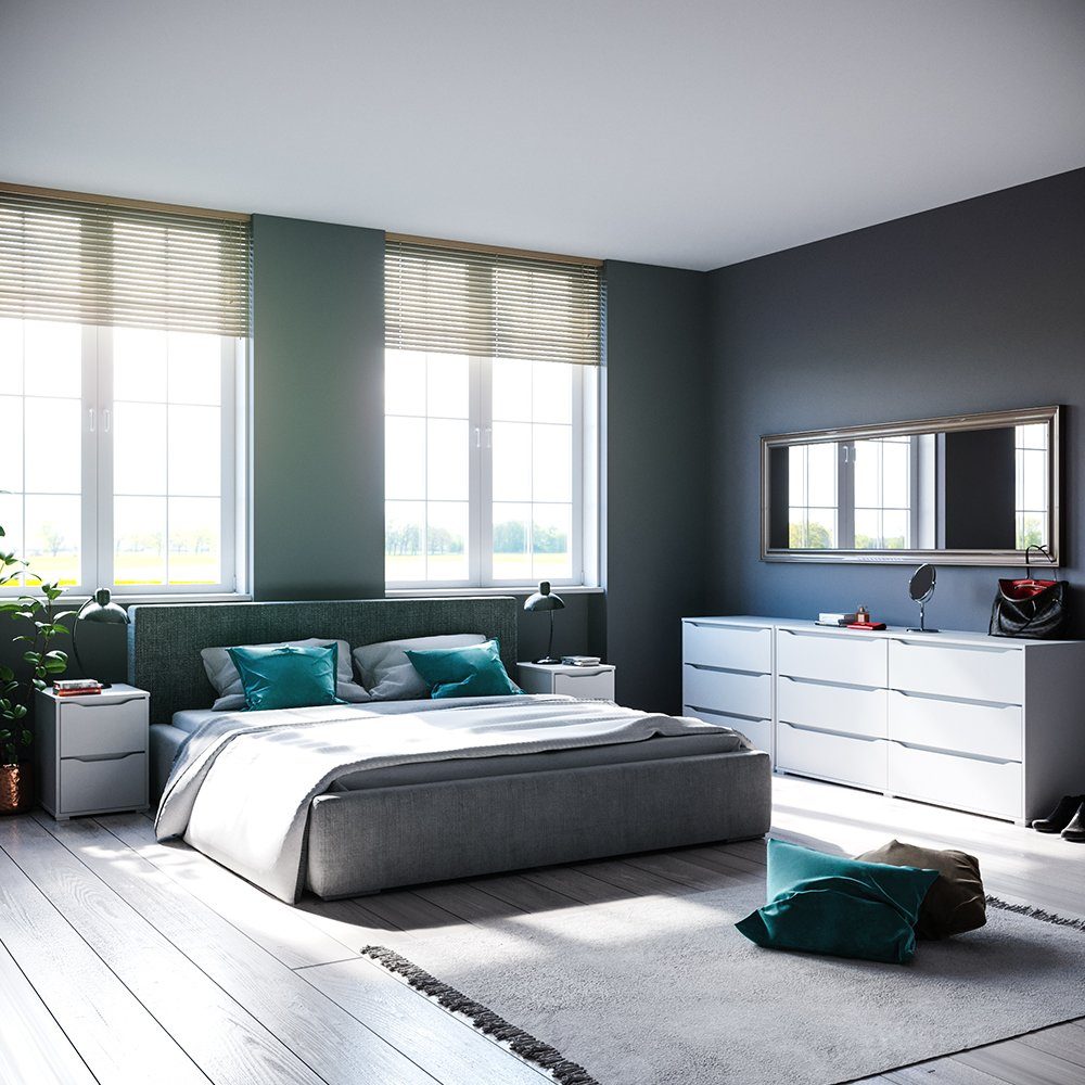 Vicco Kommode Ruben, Weiß, 80 x 78 cm