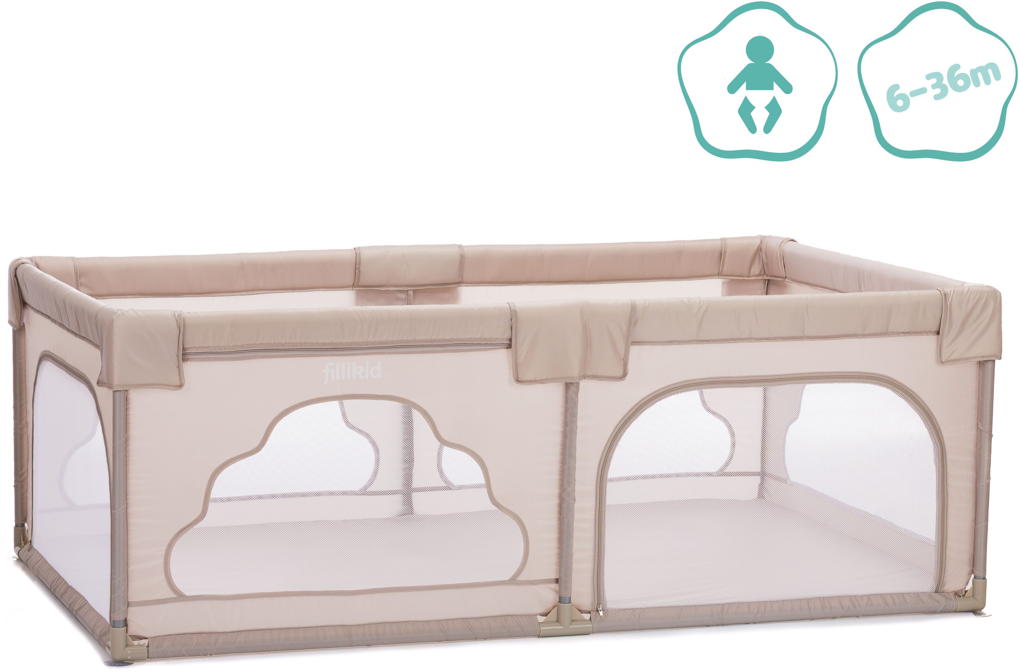 Fillikid Laufgitter Perth, 180/115/68 cm, inklusive Transporttasche