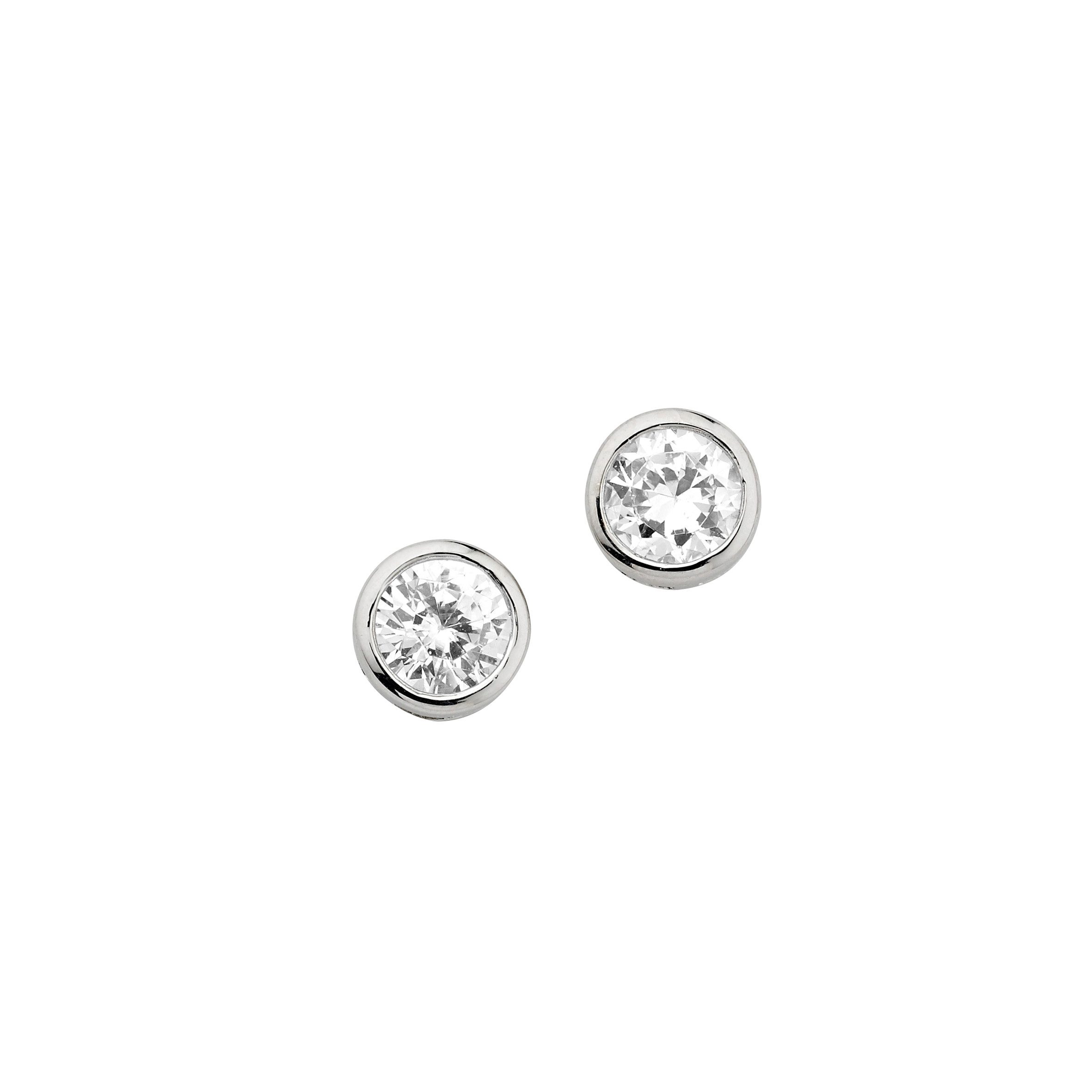 Firetti Paar Ohrstecker Schmuck Geschenk Silber 925 Ohrschmuck Solitär in mehreren Größen, mit Zirkonia (synth)
