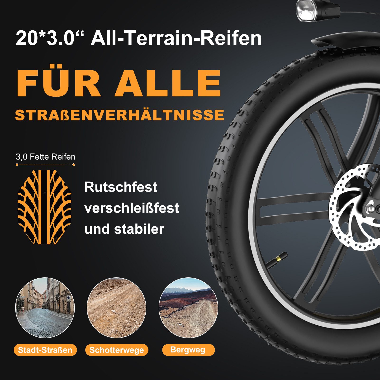 ELEKGO E-Bike Elektrisches Dreirad 20*3,0 zoll E-Dreirad Cargo mit 48V18Ah Akku Lastenfahrrad, 1 Gang, Kettenschaltung, Heckmotor, 864 Wh, Mit Körben vorne und  – Bild 4 von 5
