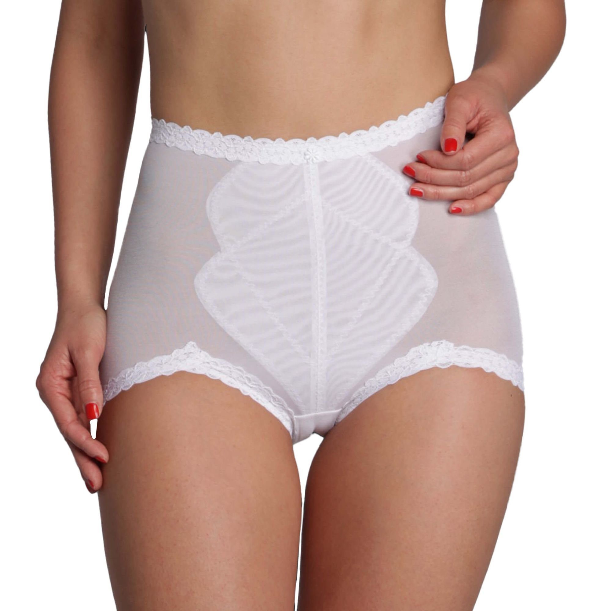 Miss Perfect Miederhose 8777 Figurformender Bauchweg Slip aus extraleichtem Feintüll