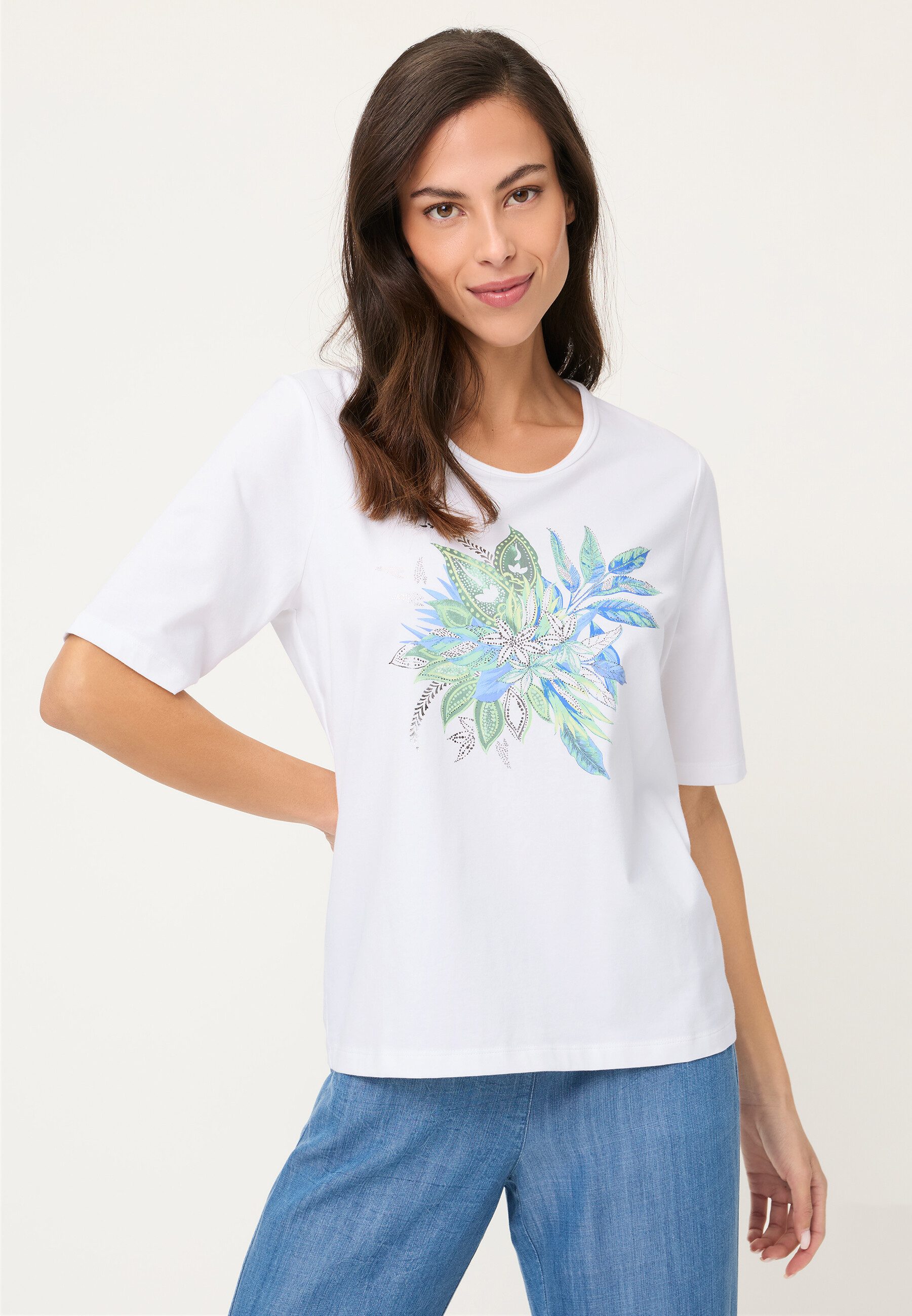 Olsen T-Shirt Shirt mit Placement-Print