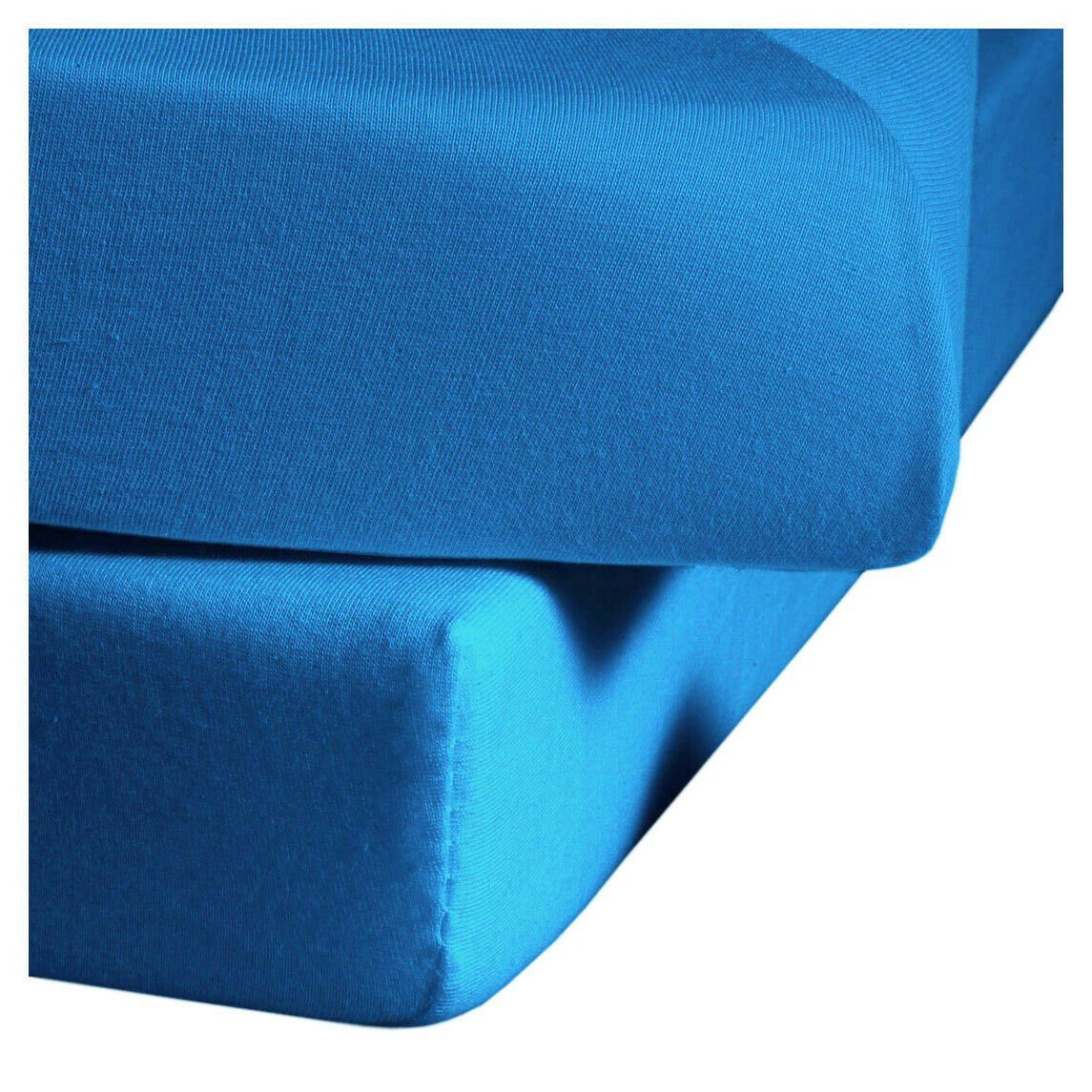 fleuresse Натяжные простыни Fleuresse Fein-Jersey Spannbetttuch Bettlaken 180 x 200 cm - 200 x, Baumwollmischung, Gummizug: rundum, (1 Stück)