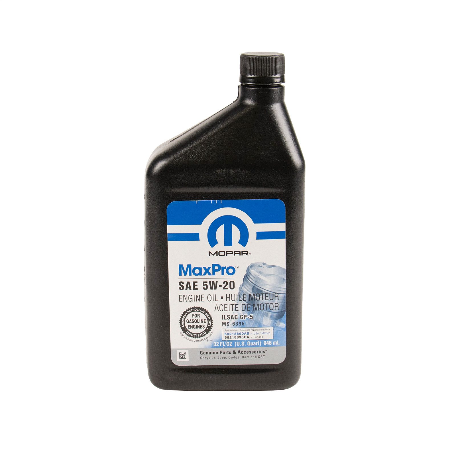 Mopar Motoröl MaxPro 5W-20 Motoröl 0,946L API SN ILSAC GF-5 K68218890AB