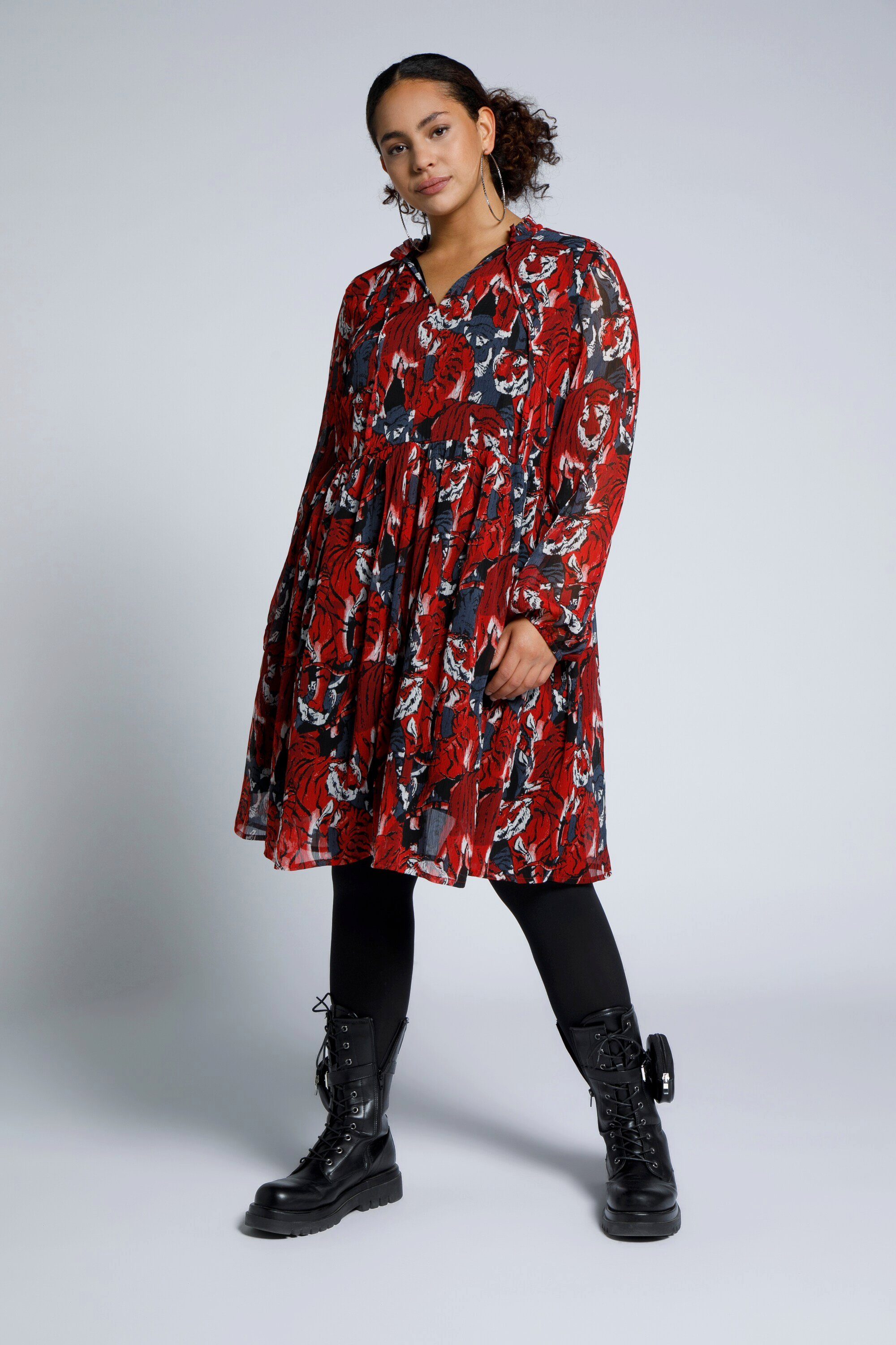 Weihnachts Pullover Kleid Damen Langarm Rundhals Sh Produktbild-Vorschau 9