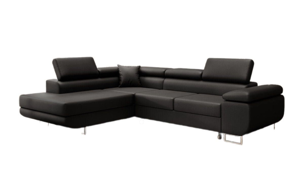 Luxusbetten24 Schlafsofa Designer Sofa Aston Kunstleder, mit Stauraum und Schlaffunktion