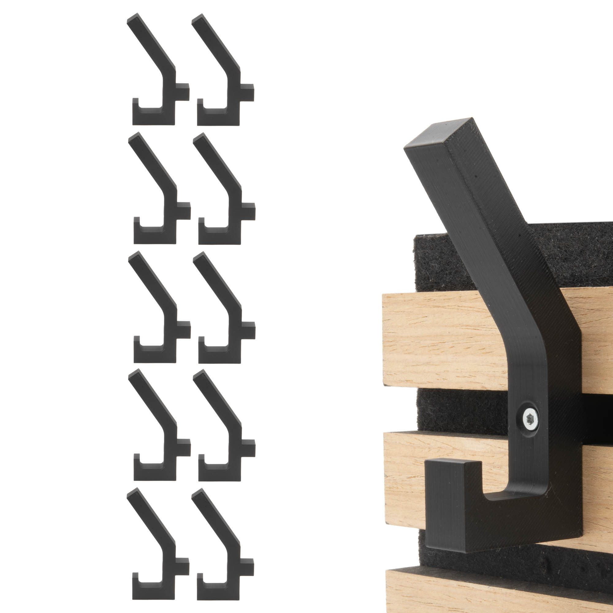 TSB Werk Kleiderhaken Kleiderhaken Garderobenhaken Akustik Paneele, (10-St) günstig online kaufen