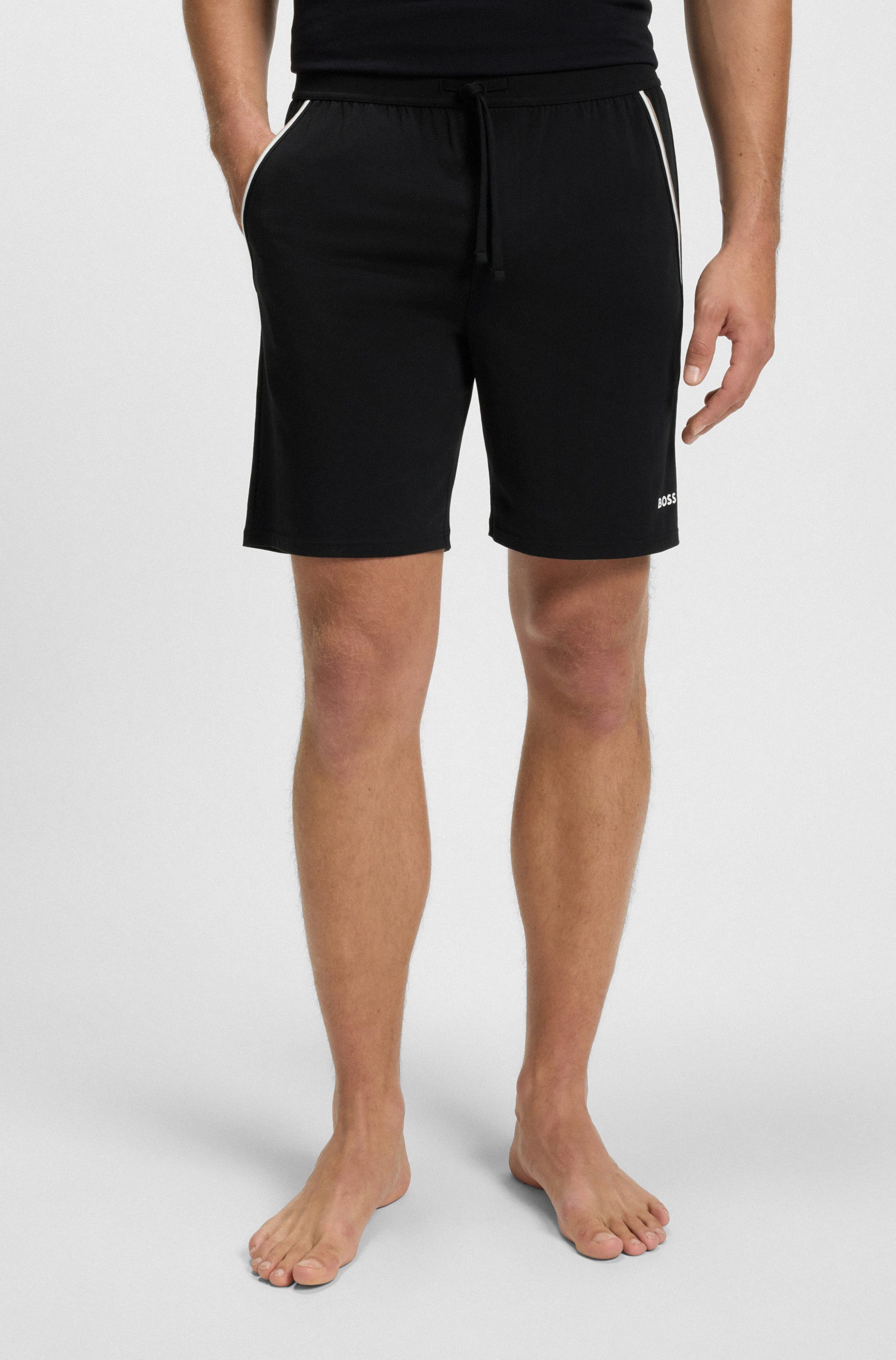 BOSS Pyjamashorts Unique aus elastischer Baumwolle mit Tape-Details günstig online kaufen
