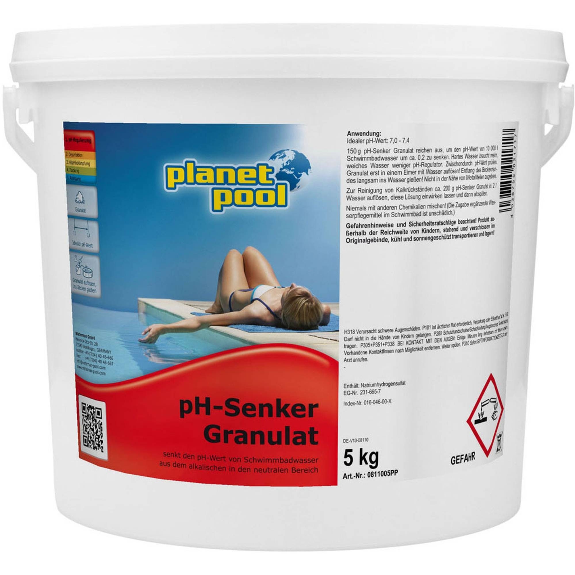 Planet Pool Poolpflege Planet Pool - pH-Senker Granulat - 1,5-15 kg wählb