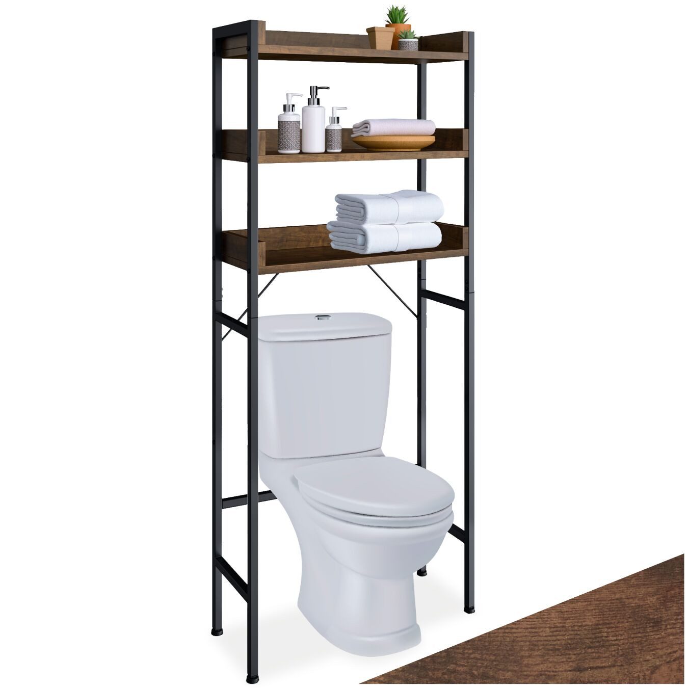 tectake Badregal Badezimmerregal, Set 1-tlg., Industrial günstig online kaufen