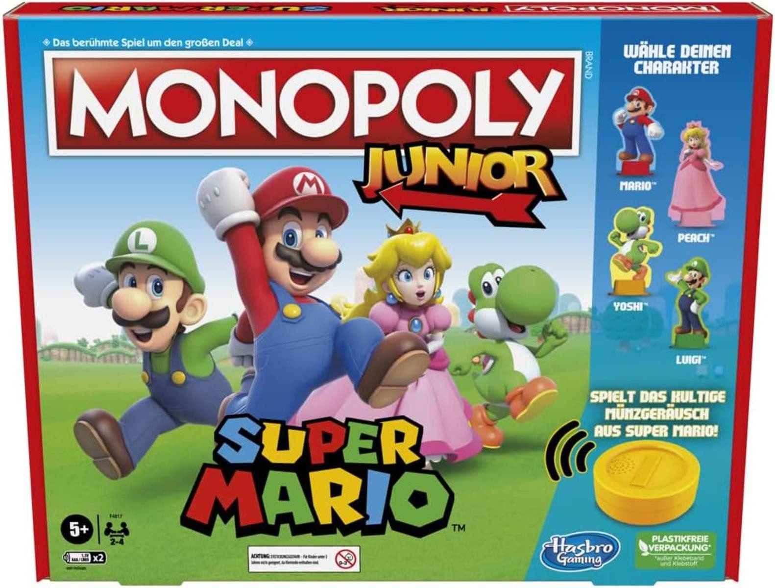 Hasbro Spiel Hasbro Brettspiel Monopoly Junior Super Mario Edition ab 5 Jahren