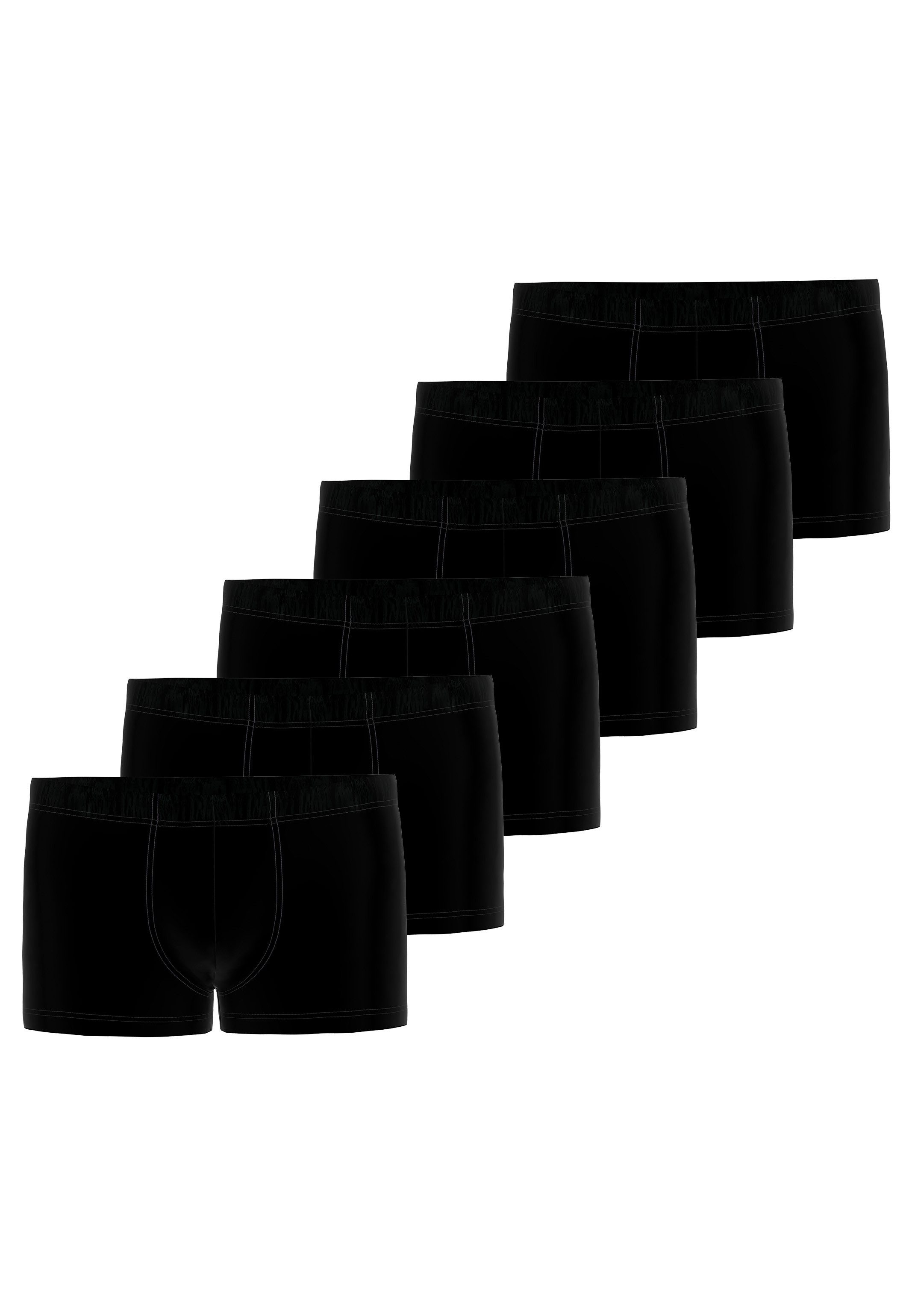seidensticker Retro Boxer 6er Pack Pur (Spar-Set, 6-St) Retro Short / Pant - Baumwolle - ohne Eingriff - Atmungsaktiv