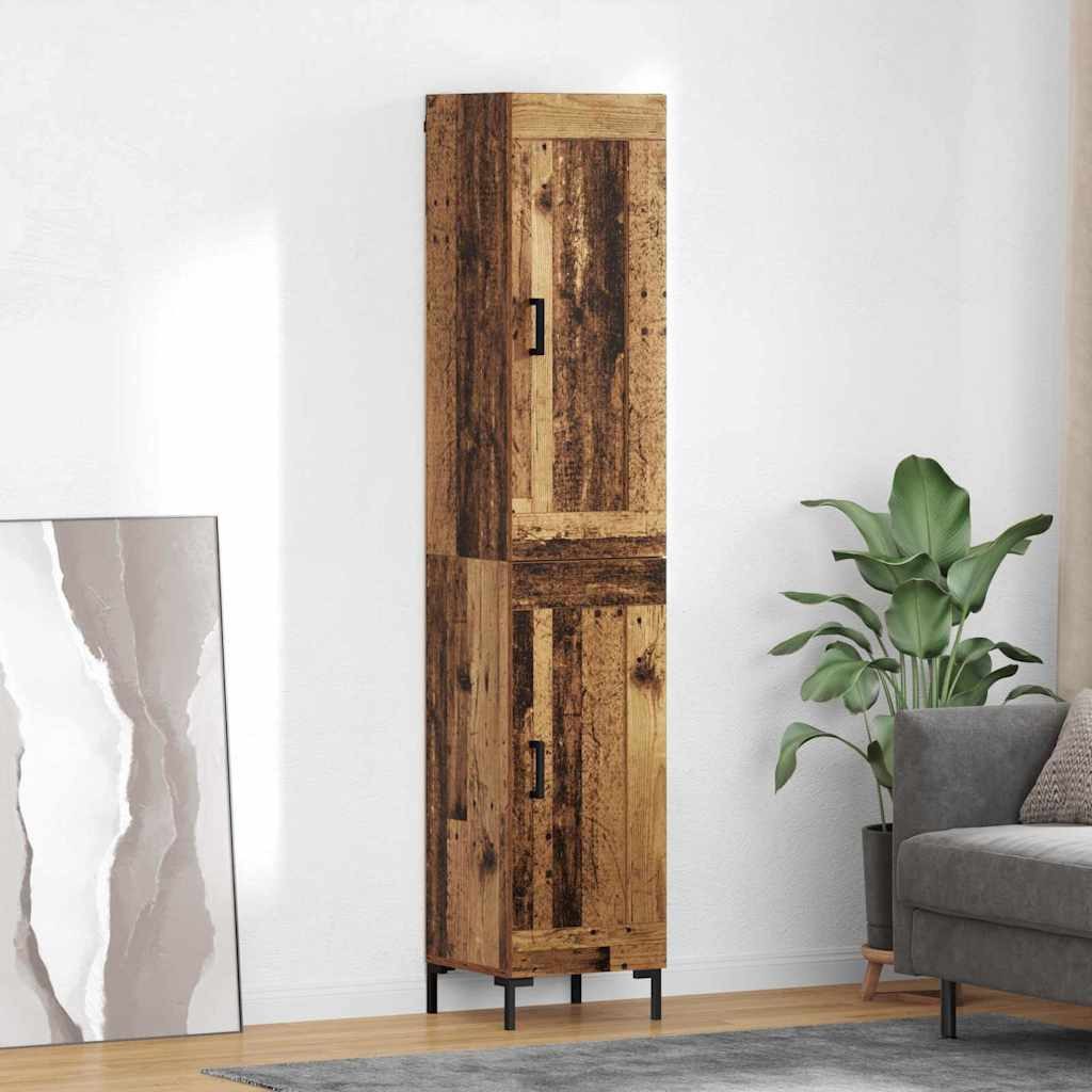 vidaXL Highboard Highboard Altholz 34,5 x 34 x 180 cm Holzwerkstoff (1 St)