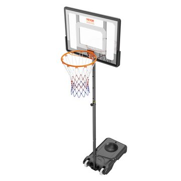 VEVOR Basketballkorb Outdoor 152,4–213,4 cm Einstellbare Höhe, Basketballanlage Schwarz