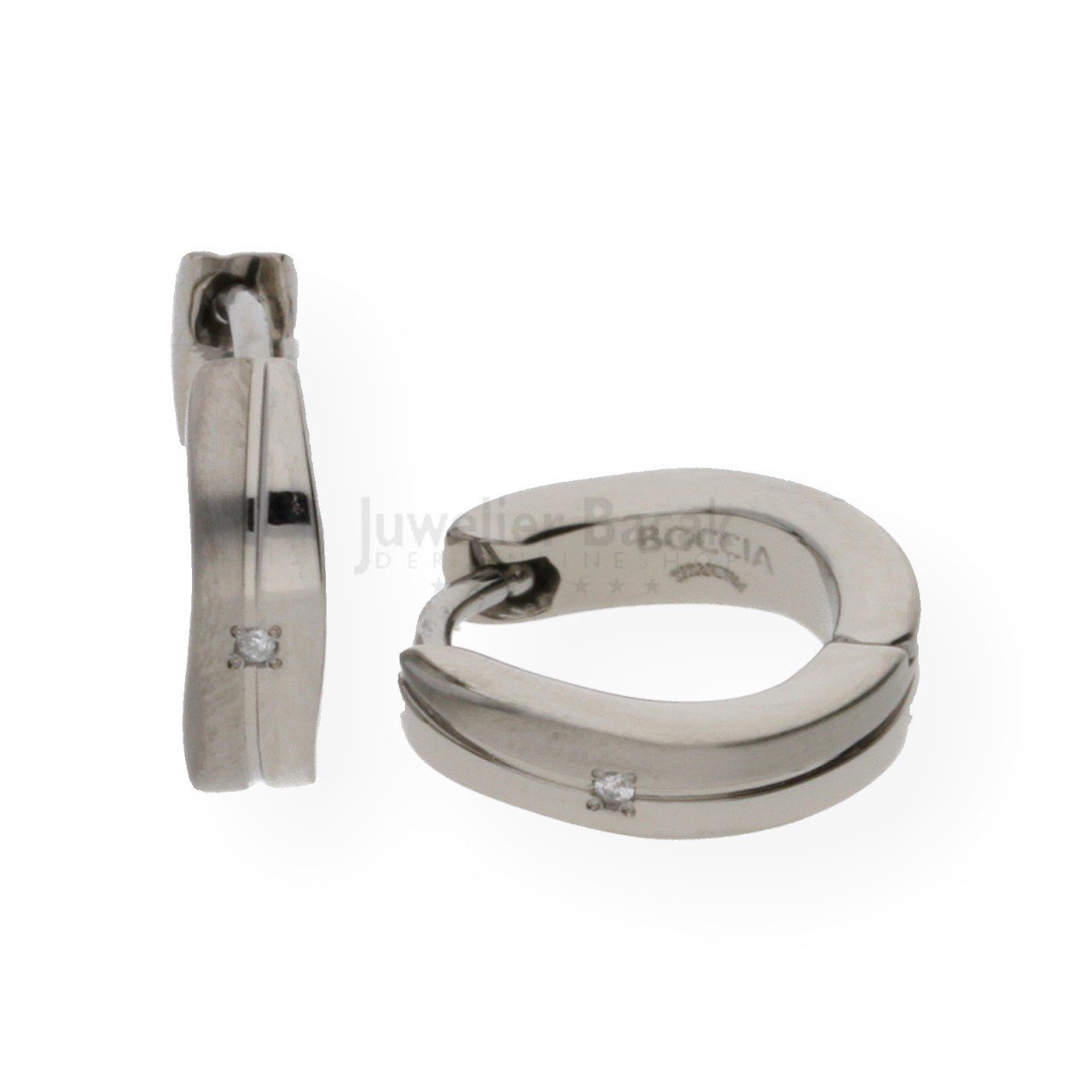Paar Creolen Boccia Titan Brillant Creolen 0563-03 98