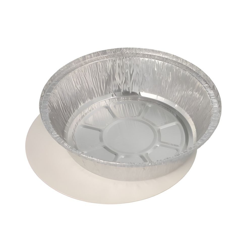 PAPSTAR Einwegschale 500 x Alu + Einlegedeckel PP-beschichtet rund 0,77 l Ø 18,2 cm 4 cm, Aluminium / Pappe, PP-beschichtet