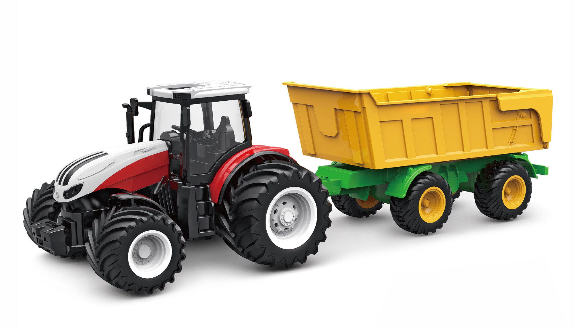 RC-Bagger Amewi RC Traktor mit Kippanhänger, Licht & Sound, 1:24 RTR