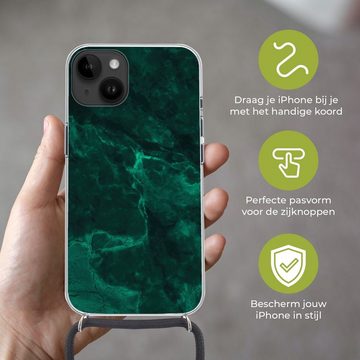 MuchoWow Handyhülle Marmor - Limone - Grün - Strukturiert - Marmoroptik, Handyhülle Telefonhülle Apple iPhone 14 Plus