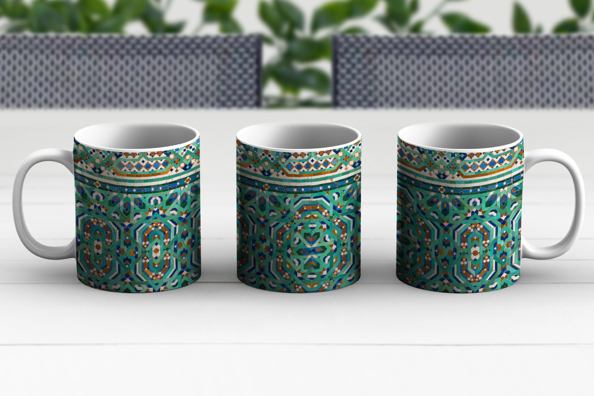 MuchoWow Tasse Eine traditionelle marokkanische Teetasse, Kaffeetassen, Keramik, Mosaikdekoration, Geschenk Becher, Teetasse