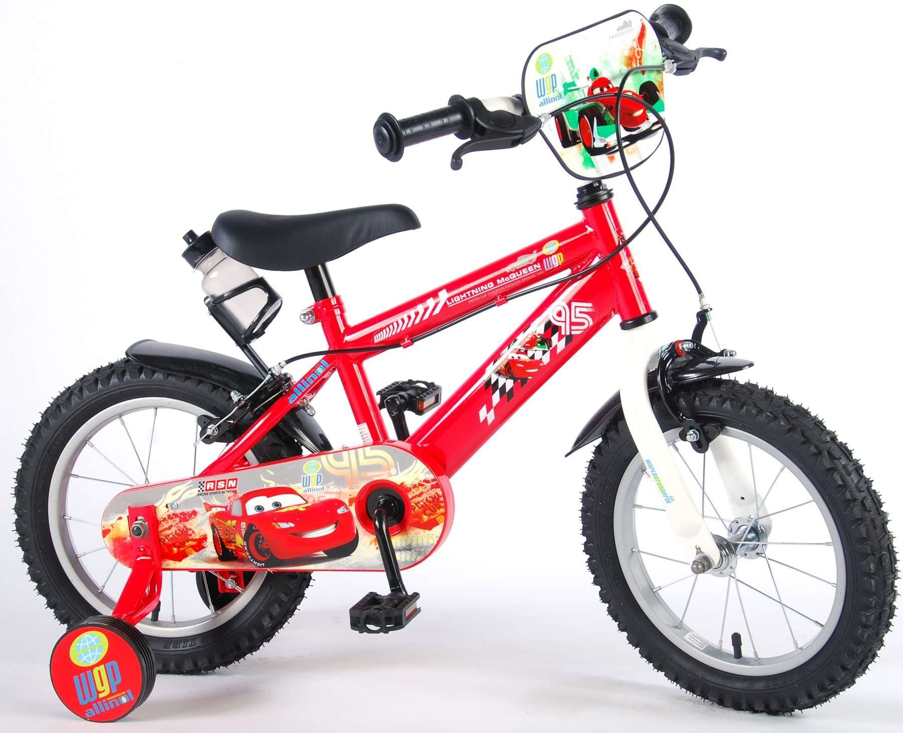 - Fahrrad 1 Zoll Rutschfeste mit Rot Stützrädern Kinder Gang, Cars Zoll, 14 Kinderfahrrad Disney TPFSports 14 - Sicherheitsgriffe), (Jungs Fahrrad