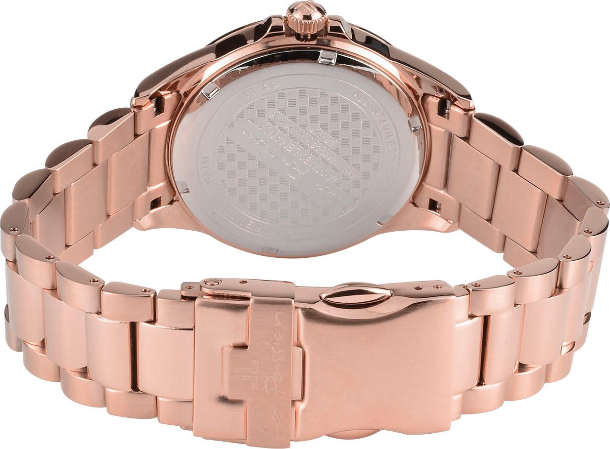 Jacques Lemans Quarzuhr La Passion LP-125L, Armbanduhr, Damenuhr, Edelstahlarmband, analog, Datum, Leuchtindex